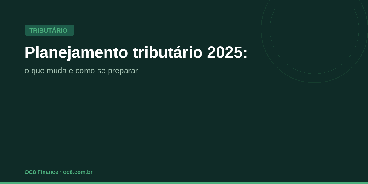 Planejamento tributário 2025